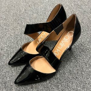 Calvin Klein pointy black pumps